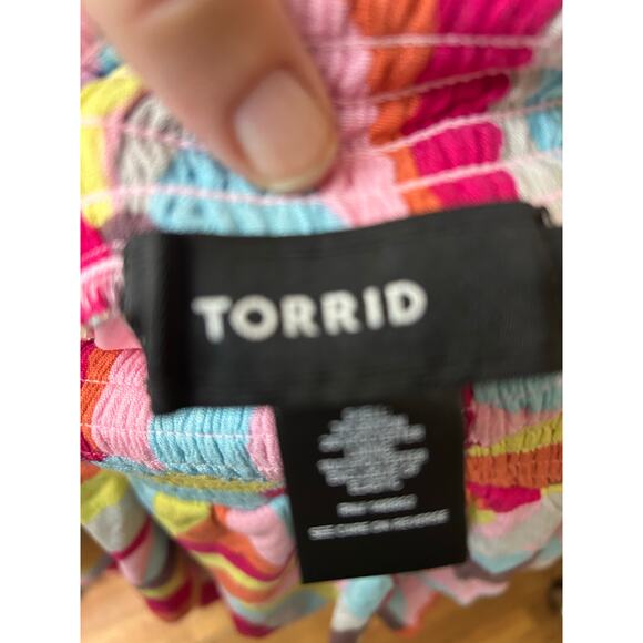 Torrid Flouncy Tiered Shorts Multi Print Size 1 (1X) - Picture 6 of 7